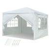 Yescom 10x10' White Outdoor Wedding Party Patio Enclosed Canopy Tent w/ Removable Side Wall Canopy for Fetes Event