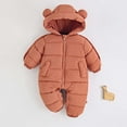 thumbnail image 2 of Toddler Boys Snowsuit Zipper Hooded Jumpsuit Romper Toddler Boy Warm Clothes Windproof Winter Jumpsuits Kids Winter Coats Boys 2-3 Years, 2 of 9
