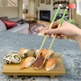 thumbnail image 4 of BambooMN Premium Reusable Japanese Bamboo Chopsticks, Polka Dot Panda, 9.5 inch - Yellow and Green - 6 Pairs, 4 of 7