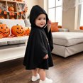 thumbnail image 6 of RUINIXCW Kids Toddler Baby Boy Girl Halloween Ghost Costume Kids Ghostface Print Cloak Hooded Cape Poncho Halloween Cosplay Party Outfit, 6 of 10