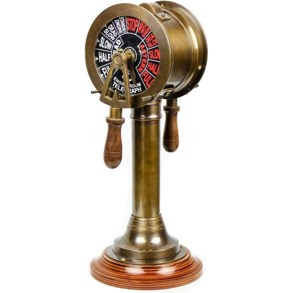 Engine Order Telegraph Chadburn Nautical Maritime Home Decor Accent & Collectible Figurines with Functional Bell | Gifts & Decor | Nagina International (24 Inches, Brass Antique)