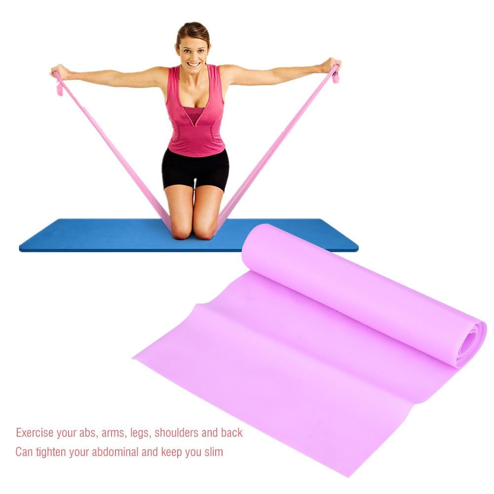 1.5m Elastic Yoga Pilates Rubber Stretch Resistance Exercise Fitness Band Belt