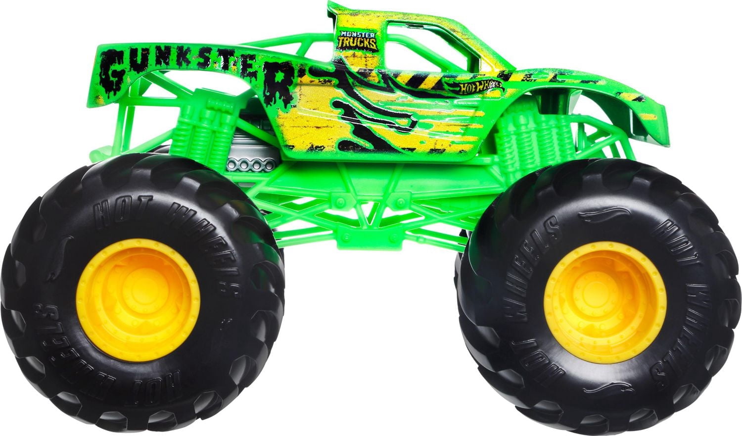 Hot Wheels Monster Trucks 1:24 Scale Vehicle Gunkster, Collectible Die-Cast Toy Trucks