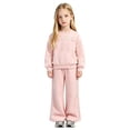 thumbnail image 4 of HAYIMI Girls Soft My First Cozy Crewneck Sweatshirt And Pants For Kids Adorable Two Piece Outfit Sets For Everyday Comfort And Comfort Clothes Sets, 4 of 4