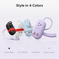 thumbnail image 3 of ORICO 7-in-1 Portable Travel Power Strip with USB Ports – 4.4ft Flat Plug Extension Cord with 3 AC Outlets, 2 USB-A, 2 USB-C (45W), Cruise Ship Approved Compact Charging Station(PURPLE), 3 of 21