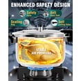 thumbnail image 3 of WantJoin 8.5QT Stainless Steel Pressure Cooker with Spring Valve Safeguard Devices, Induction & Gas Cooker Compatible, 3 of 6