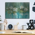 thumbnail image 6 of Luxe Metal Art 'Water Lily Pond' by Danhui Nai, Metal Wall Art, 16"x12", 6 of 7