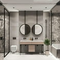 thumbnail image 4 of Wall Mount Faucet Bathroom Sink, Solid Brass Bathroom Faucets, 360 Degree Rotating Nozzle, 2-Hole Single Handle Bathroom Sink Faucets, Black, 4 of 7