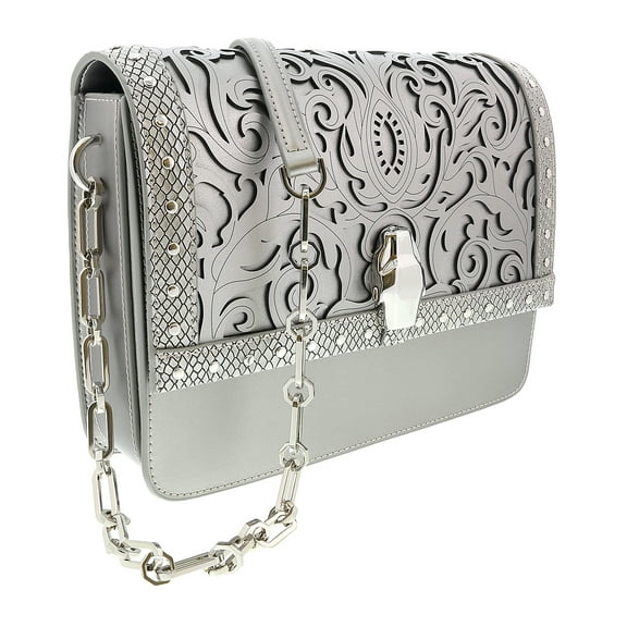 Roberto Cavalli HXLPHB 001 Silver Shoulder Bag