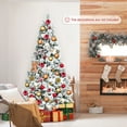 thumbnail image 4 of Gymax Arbre de Noël Artificiel Enneigé de 7 Pi, Arbre de Noël Articulé avec Support en Métal, 4 of 10