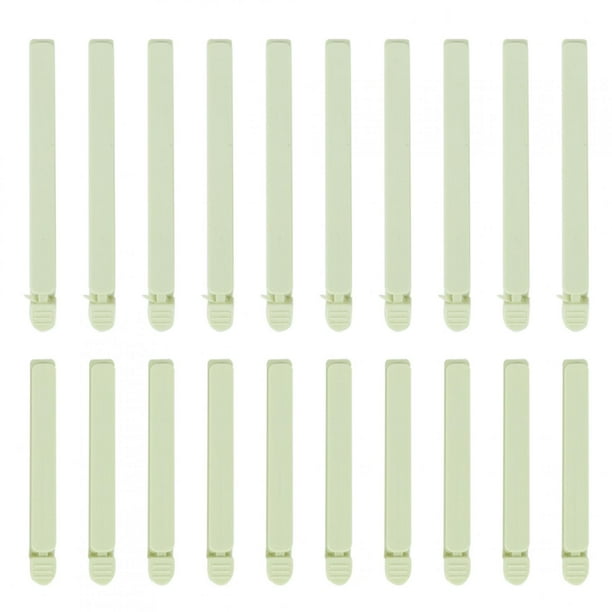 20 pinzas portátiles para sellar bolsas de comida y refrigerios, para el hogar, la cocina, el almacenamiento, herramienta selladora, color verde