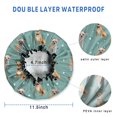thumbnail image 3 of Shower Caps,Chihuahua and Footprints Waterproof Shower Cap for Women 4 Pieces,Double Reusable Hair Cover for Shower PEVA Elastic Stretch Hem, 3 of 7