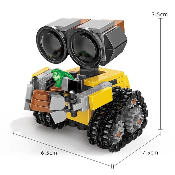 Mini Wall‑E MOC Building Block Kit, Classic Movie Character Robot Model Assembly Bricks Set, Creative Educational DIY Construction Toy Gift for Kids Boys Girls