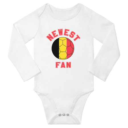 

Newest Belgiu Soccer Football Fan Baby Long Sleeve Bodysuit Romper (White 6 Months)