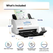 Epson RapidReceipt RR-600W Wireless Desktop Color Duplex Receipt and Document Scanner with Receipt Management and PDF Software for PC and Mac, Touchscreen and Auto Document Feeder (ADF)