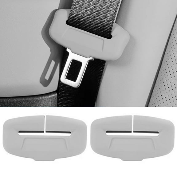 Car Seat Belt Buckle Protector Cover, Soft Silicone Anti-Collision Design, Universal Fit for All Cars - 2-Pack