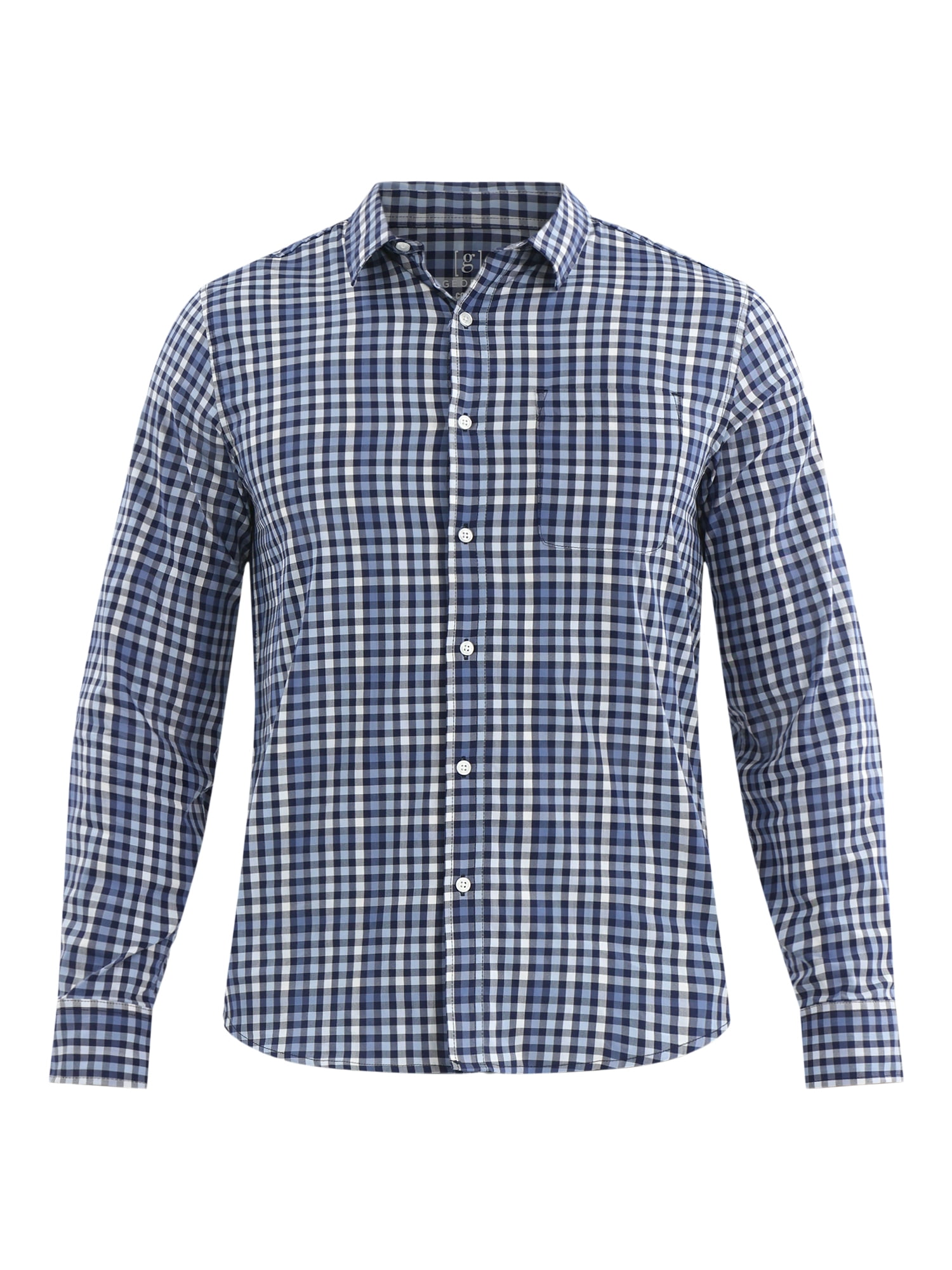 George Men's and Big Men's Performance Button Up Shirt with Long Sleeves, Sizes S-3XL