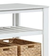 thumbnail image 3 of 3 Tier Kitchen Island with 3 Seagrass Removable Baskets, White, 3 of 5