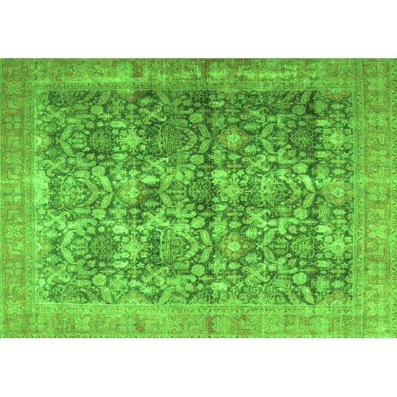 Ahgly Company Indoor Rectangle Persian Green Traditional Area Rugs, 2' x 3'