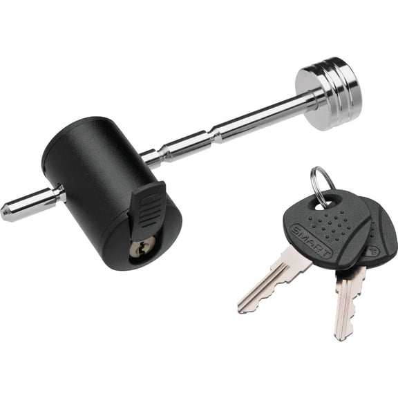 TOWSMART 1/4 in. Pin, Adjustable Coupler Lock, 1 in. to 3 in. Coupler Span - Chrome
