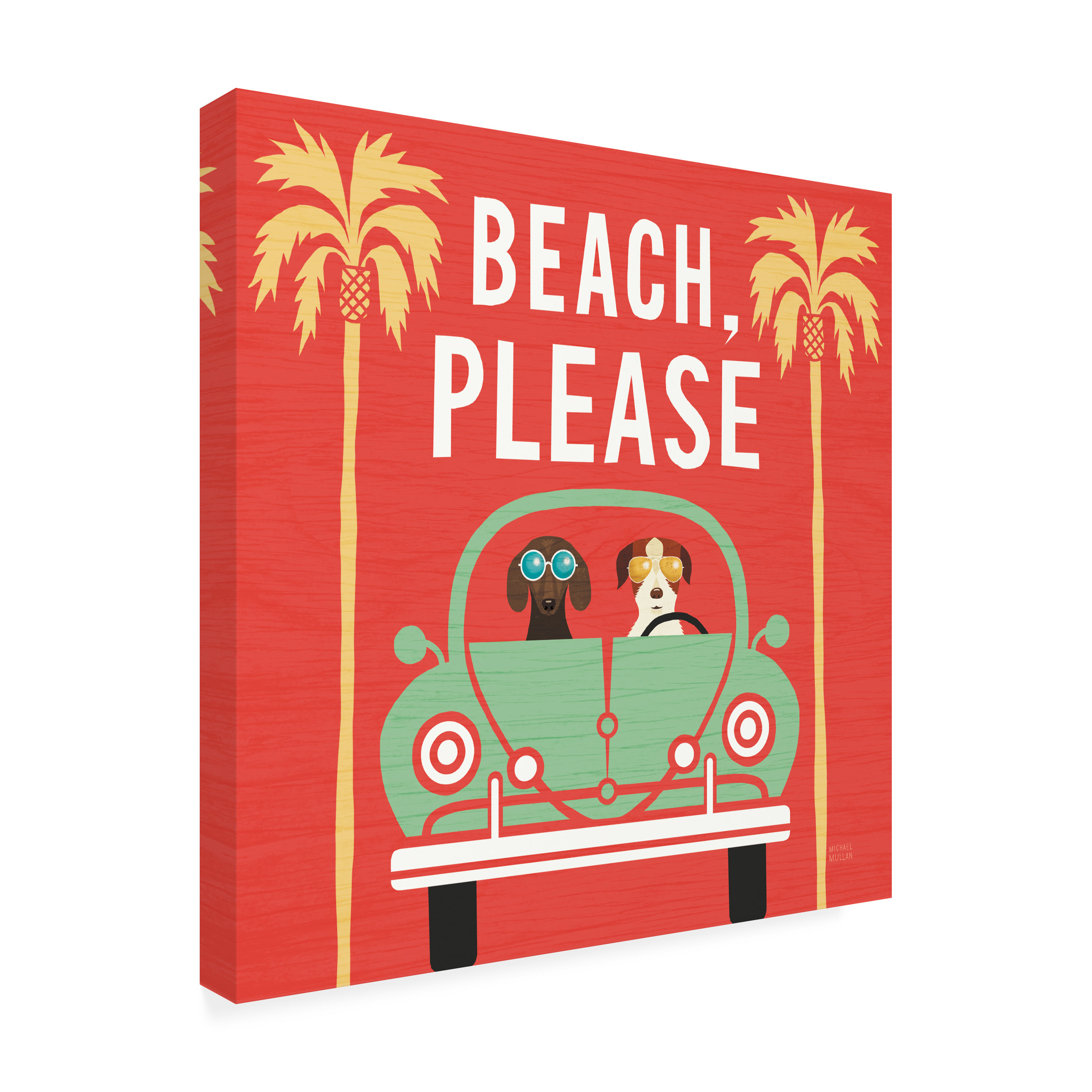 Trademark Fine Art 'Beach Bums Beetle I square' Canvas Art by Michael Mullan