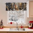 thumbnail image 2 of Christmas Valances for Windows, 54 x 18in, Cartoon Gnome Elf Forest Snow Ornaments Evergreen Rod Pocket Kitchen Valance Curtain Light Filtering Window Treatments for Living Room Bedroom, 1 Panel, 2 of 7