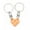Orange-, variant on 2Pcs Love Heart Brick Keychain For Couples Friendship Heart KeyRing Delicate Jewelry WY4-Black-