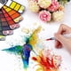 thumbnail image 4 of Juego de pintura de acuarela sólida en forma de abanico plegable, pintura portátil para niños principiantes con pluma estilográfica, 4 of 5
