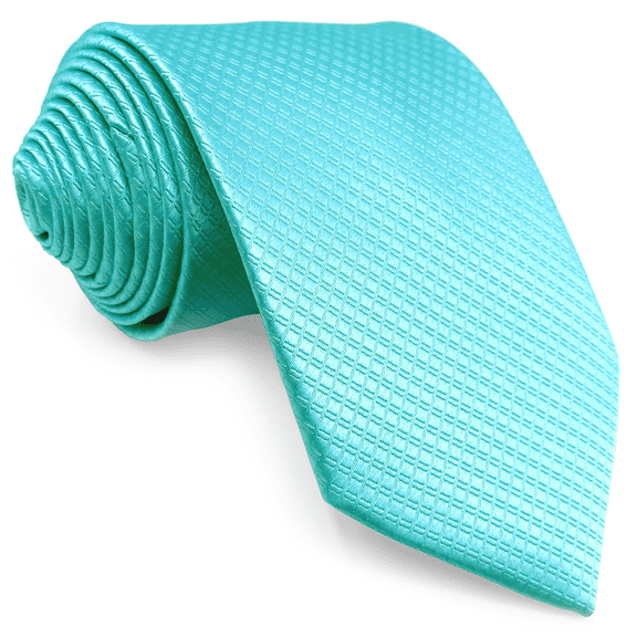 Mens Tie Colours Necktie Turquoise Solid Colors Classic Size 57.5"