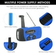 thumbnail image 5 of Hand Crank Solar Emergency Radio - AM/NOAA Weather Radio with Rechargeable Power Bank, Solar Charging, Hand Crank, Battery Operated LED Flashlight for Emergencies, 5 of 7