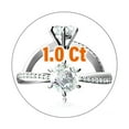 thumbnail image 4 of KRKC 1 Carat Moissanite Engagement Rings for Women, Brilliant Round Cut with D Color VVS1 Clarity, White Gold Plated S925 Sterling Silver Moissanite Rings for Promise and Anniversary, 4 of 7
