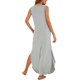 thumbnail image 2 of Gibobby Vestido de gasa de verano para mujer Vestido casual de verano sin mangas para mujer Vestidos sueltos divididos con bolsillos(Gris,G), 2 of 5