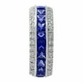 thumbnail image 3 of HeartsAndYou 6ct Natural Blue Sapphire & Moissanite Eternity Band 100% 14k SOLID White Gold, 3 of 9
