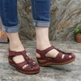 thumbnail image 2 of Sandales Orthopédiques à Talon Compensé à Bout Fermé pour Femmes 2025 Plage Confortables à Fleurs Marche Robe Chaussures d'Été, 2 of 6