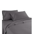 thumbnail image 2 of 1200 Thread Count 100% Cotton Stripe Sheet Set (Full, Gray), 2 of 5
