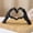 Black, variant on Halloween Heart Hands Sculpture, Resin Abstract Skeleton Statue Love Ornaments, Heart Shape Finger Gesture Figurines for Shelf Home Desktop Decoration