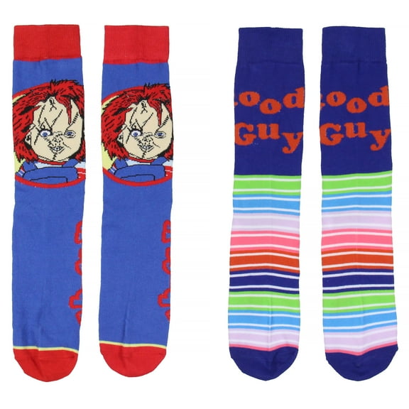 Child's Play Chucky Adult Good Guys 2 Pair Crew Socks For Men And Women