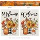 thumbnail image 3 of Bandera de jardín de otoño de 30 x 45 cm, de arpillera de doble cara para exteriores, bienvenida, tarros de cristal, decoración floral pequeña de temporada para jardín otoñal., 3 of 8
