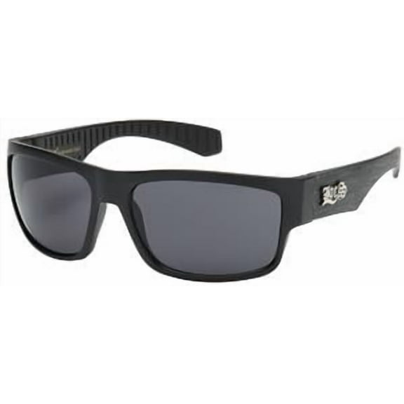 Locs Hardcore Black w/ Grey Wood Arms Sunglasses
