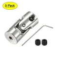 thumbnail image 1 of Acoplamiento de Eje Universal Rotatable Uxcell 2mm a 2mm L18 x D8 con Llave de Acero 5 Paquete, 1 of 7