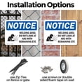 thumbnail image 3 of (2 Pack) Welding Area Do Not Look At OSHA Notice Sign 24 Inch X 18 Inch Indoor / Outdoor Rust-Free Aluminum Metal Signs for Workplace, Workshop, and Construction Site, Made in the USA, 3 of 8