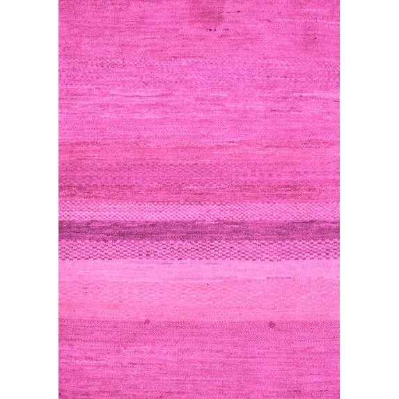 Ahgly Company Indoor Rectangle Abstract Pink Modern Area Rugs, 5' x 7'