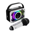 thumbnail image 1 of Altavoces Bluetooth Wireless Led Music Sync Ambiente Luz Portable Home Karaoke 1800Mah Altavoz Bluetooth con Micrófono Reproductor de Canto de Fiesta Interior / Exterior Altavoces Bluetooth Portátiles, 1 of 3