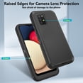 thumbnail image 5 of Asuwish Compatible with Samsung Galaxy A02s Phone Case Hybrid Rugged Shockproof Hard Protective Drop Proof Full Body Heavy Duty Mobile Cell Cover for A 02s Ao2s M02s SM-A025V Women Men Black, 5 of 8