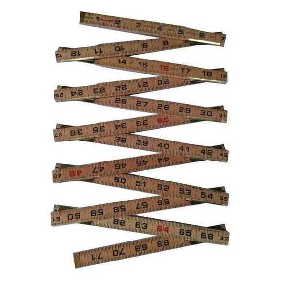 Westward Brick Mason Folding Rule,72 in.,Standard 30PC18