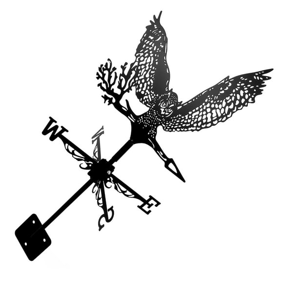 OUNONA Solar Lights Outdoor Large Plant Pots Metal Weather Vane