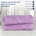 thumbnail image 2 of Casa Lino 2Pc Premium Bath Sheets (Extra Large) for Adults (72" x 36") - 100% Cotton, 400GSM, Ultra Absorbent (Violet Tulip), 2 of 7