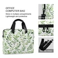 thumbnail image 4 of FORMRS 16" Laptop Bag Carrying Sleeve Case with Handle Travel Shoulder Briefcase, Green Leafy Pattern, 4 of 8
