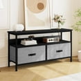 thumbnail image 6 of Acekid 50 Inch TV Stand - Dresser Entertainment Center with 2 Drawers & Storage, Modern Media Console Table for Living Room/Bedroom, Black Tabletop + Grey Drawers, 6 of 8