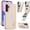 White, variant on Tianyeda Crossbody Wallet Phone Case for Samsung Galaxy S26,PU Leather Case Back with Card Slot Magnetic Clasp Kickstand wrist holder RosePink